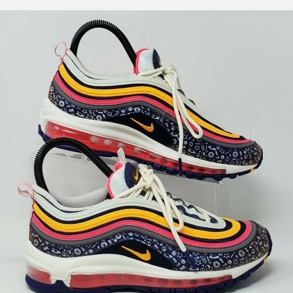Nike Air Max 97 (GS) Regency Purple Laser Orange CI9929-500 Youth Size 4Y New - Picture 1 of 10